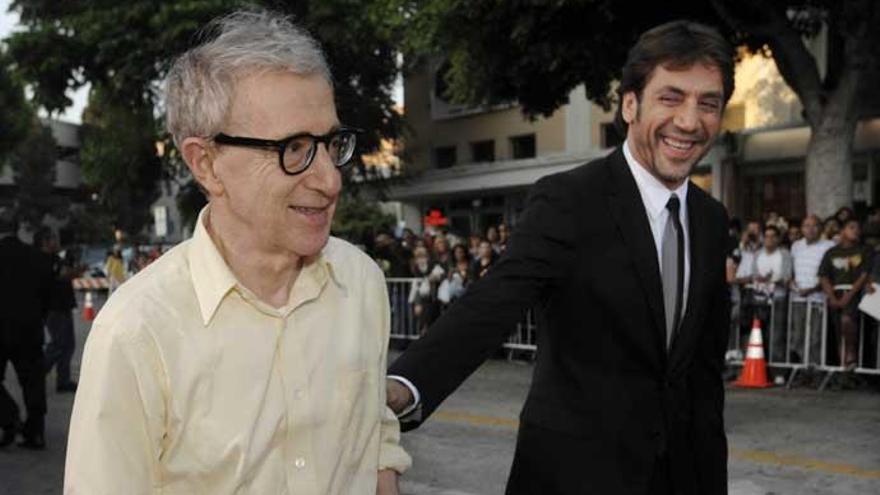 Javier Bardem, junto a Woody Allen.