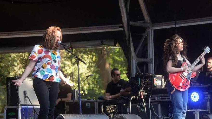 Susana Saavedra y Sabela Sampedro, en el festival Cultura Quente del año pasado.