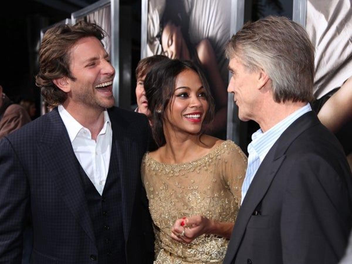 Bradley Cooper, Zoe Saldaña y Jeremy Irons