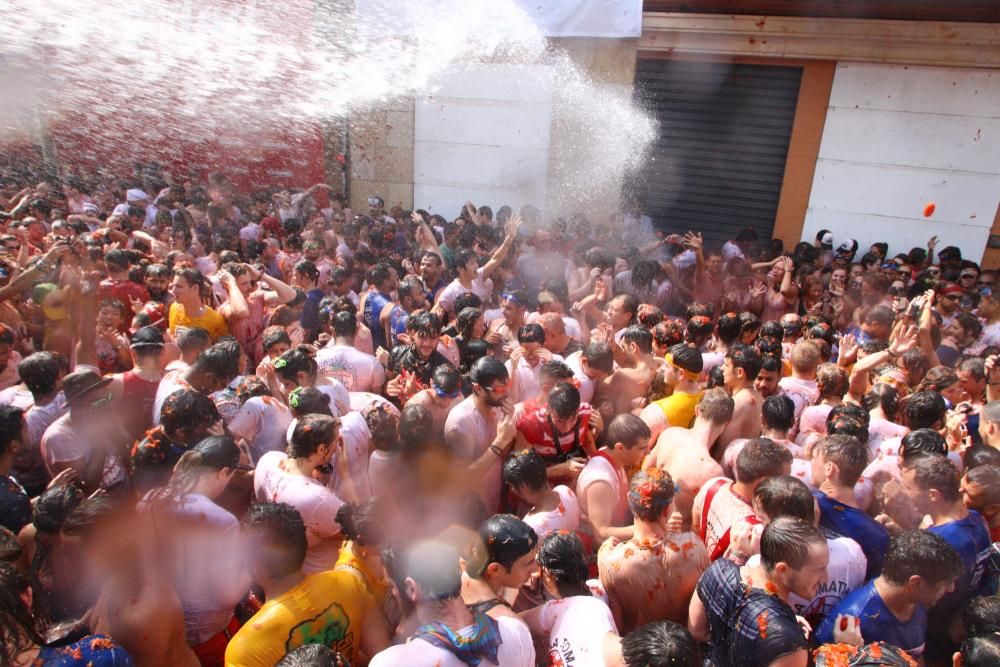 Instantes de la Tomatina 2016.