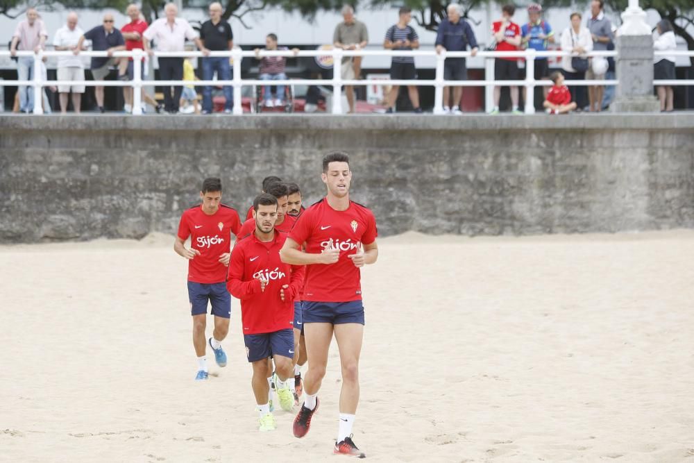 El Sporting entrena en San Lorenzo