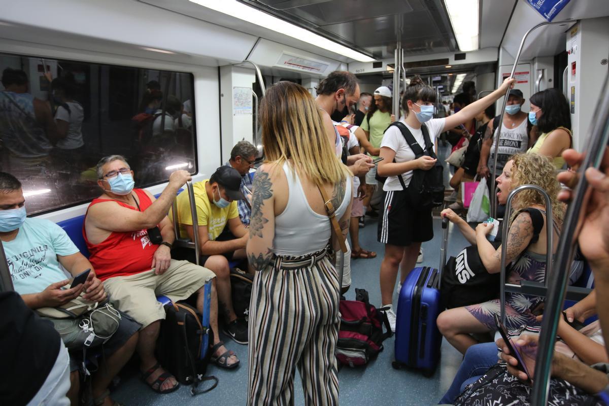 Calor en la L1 del metro de Barcelona