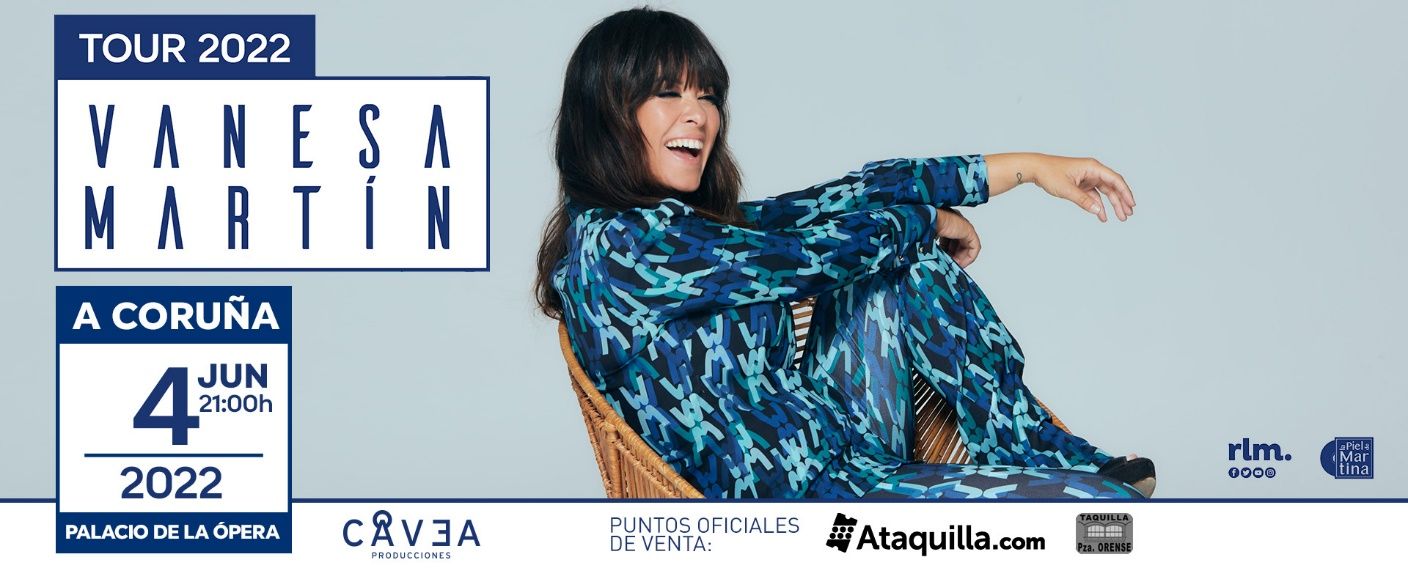 Cartel del concierto de Vanesa Martín en A Coruña el próximo 4 de junio.