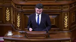 Rufián, tras el abandono de PP y Vox en el debate de vivienda en el Congreso: “Y luego van de patriotas”