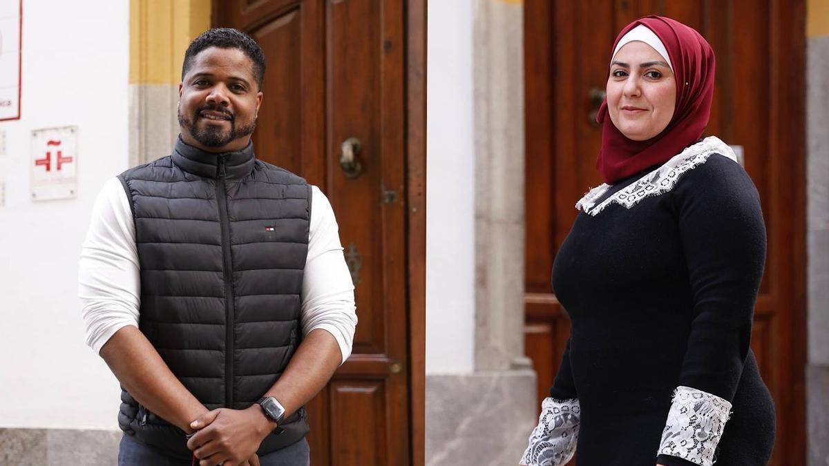 Raúl Estévez y Hamda Berro tras presentar el examen en Córdoba.
