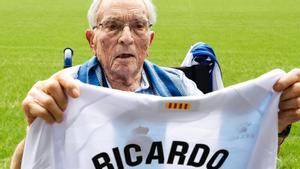 Ricardo Herrero Alcón, con la camiseta del Espanyol.