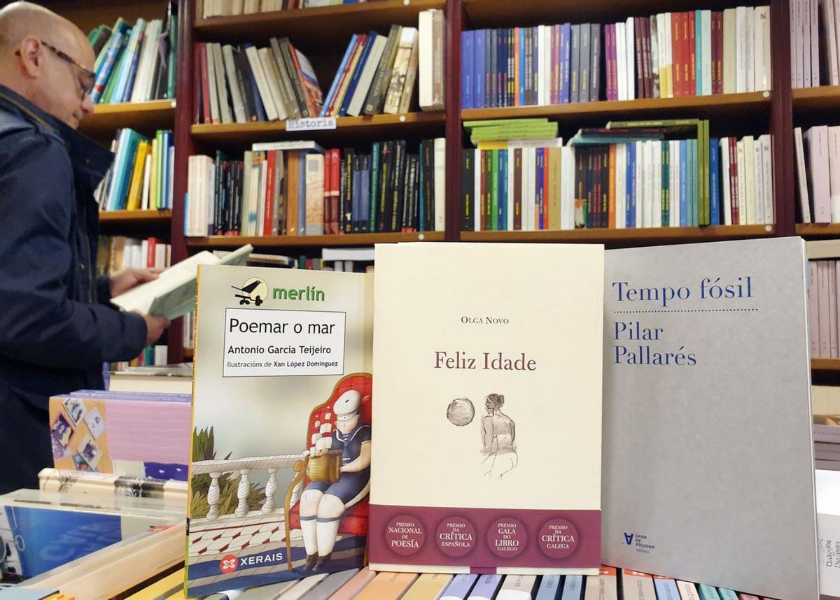 Tres exemplos en Librouro de premios nacionais que logrou a poesía galega nos últimos anos.