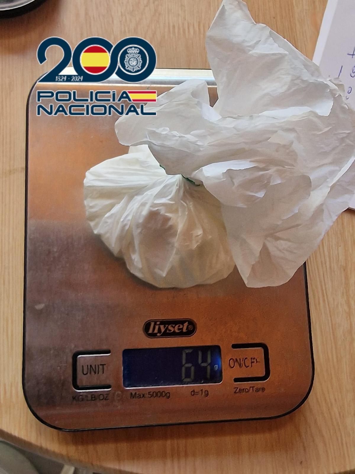 La cocaína incautada a la pareja detenida en Benidorm.