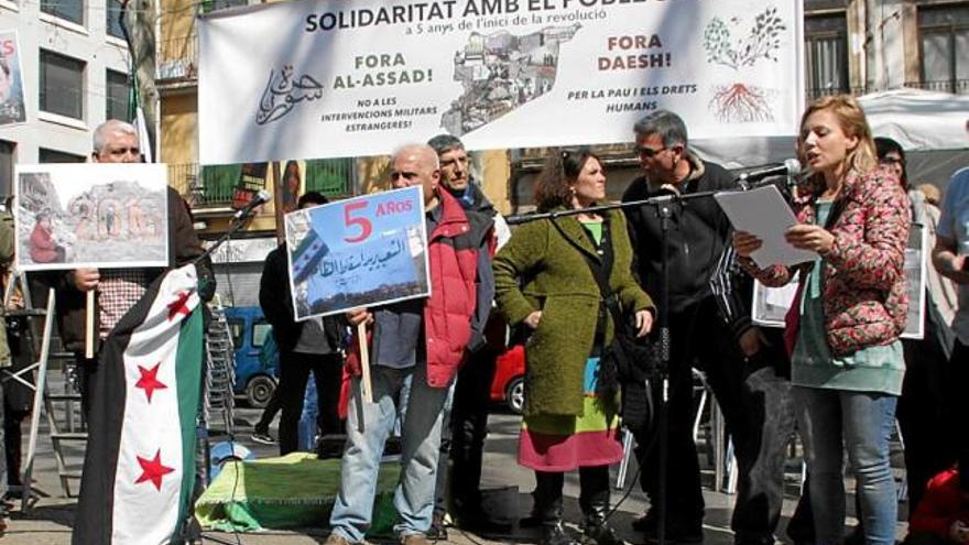 Solidaritat a Barcelona amb el poble sirià