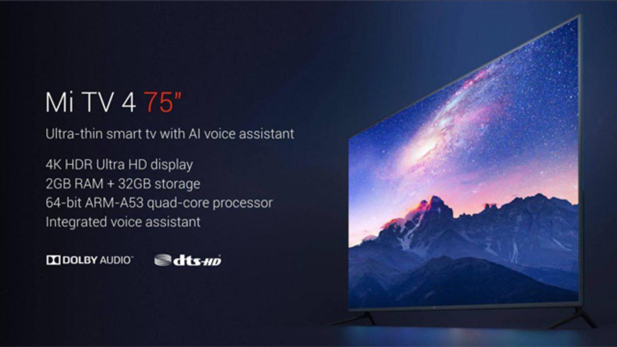Xiaomi presenta una nueva televisión de 75 pulgadas