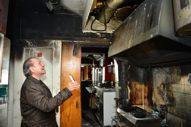 Así ha quedado el kebab de Plasencia tras el incendio