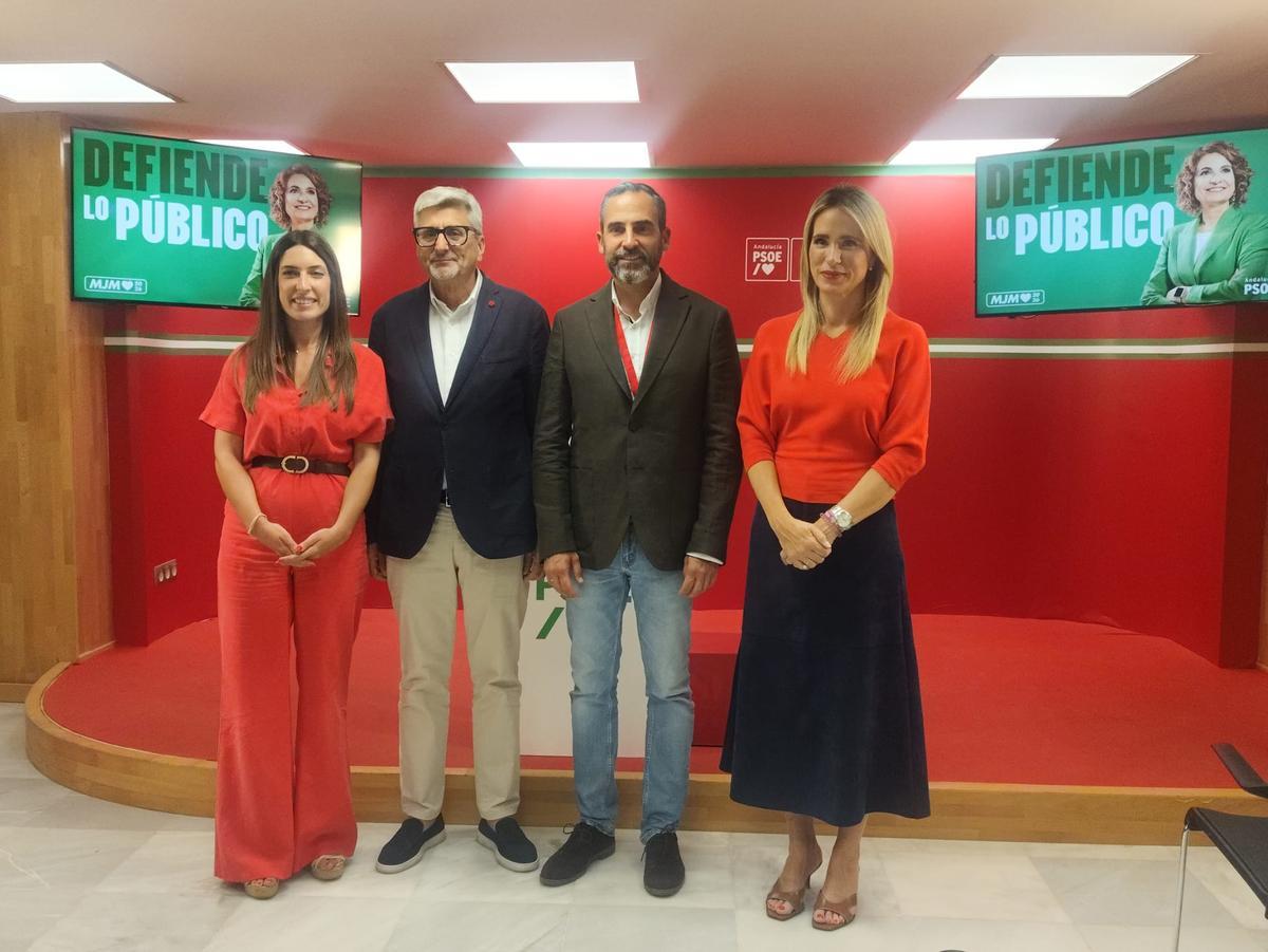Los cuatro diputados que representarán a Málaga en el parlamento andaluz.