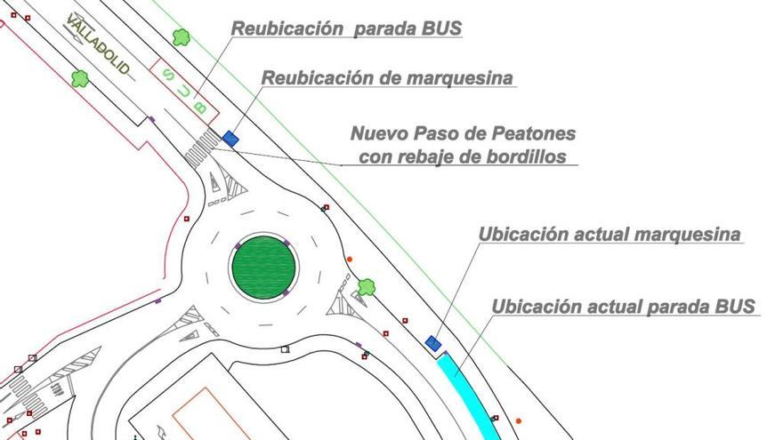Nueva ubicación de la parada de taxis de Vista Alegre cuando se instalen los puntos de recarga