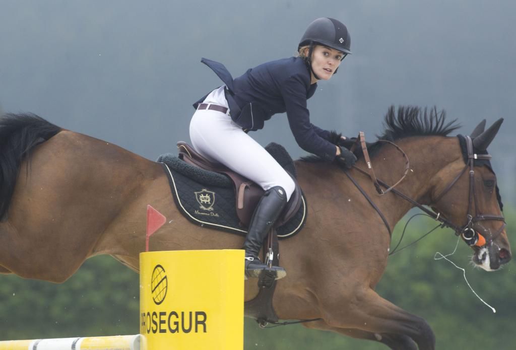 Marta Ortega, en un campeonato de hípica en 2014