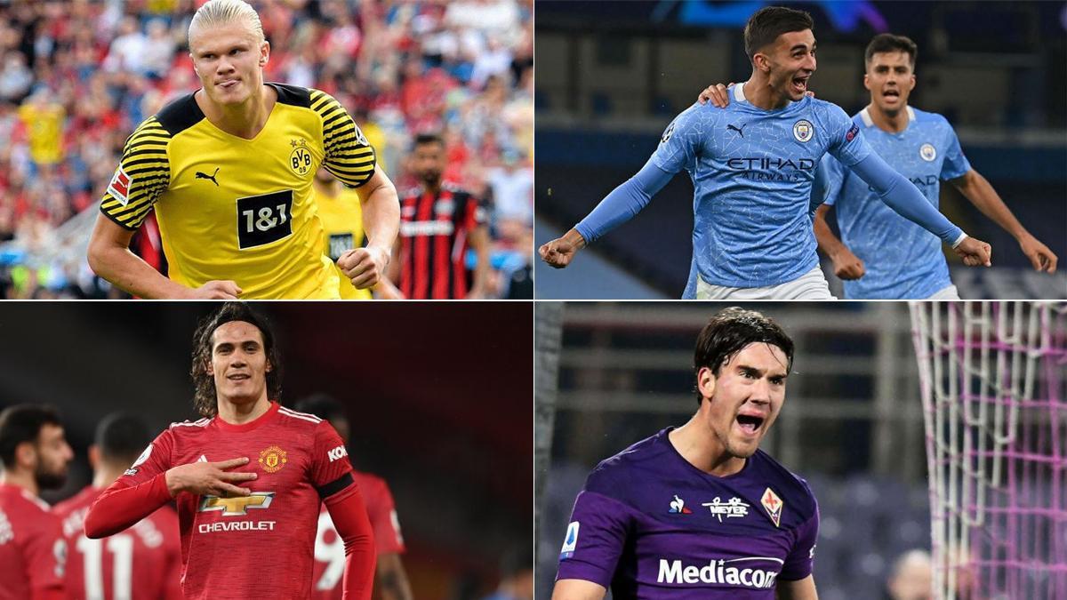 Haaland, Cavani, Ferran Torres y Vlahovic gustan en el Barça