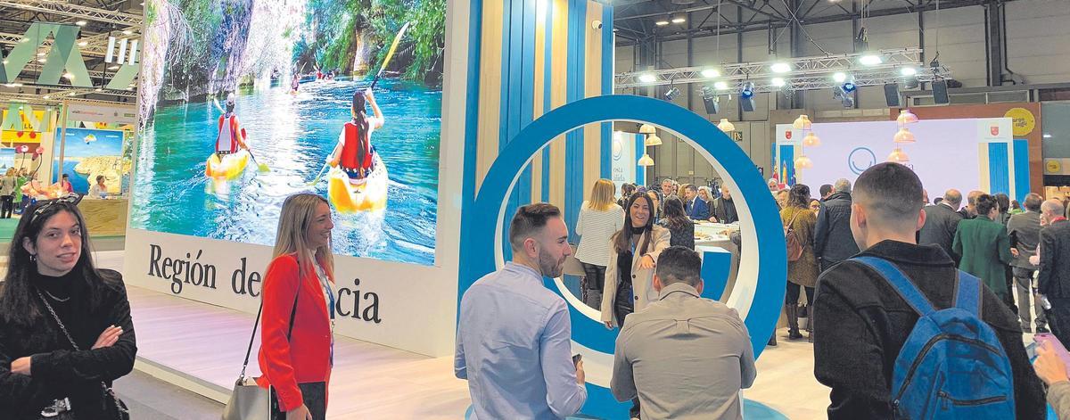 Un aspecto del stand de la Región de Murcia,  uno de los más visitados de Fitur