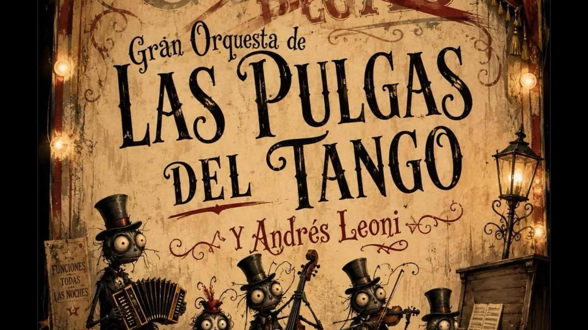 Cartel del concierto de tango, este sábado en Cáceres.