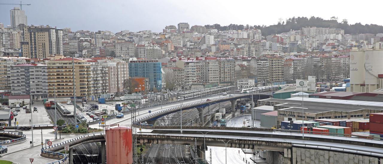 Vista de la zona de Beiramar de Vigo.