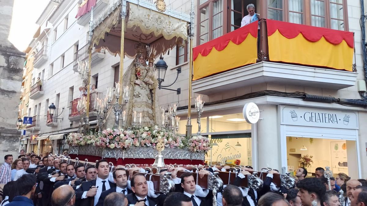 La Virgen de Araceli, en el traslado desde San Mateo a las Agustinas Recoletas.