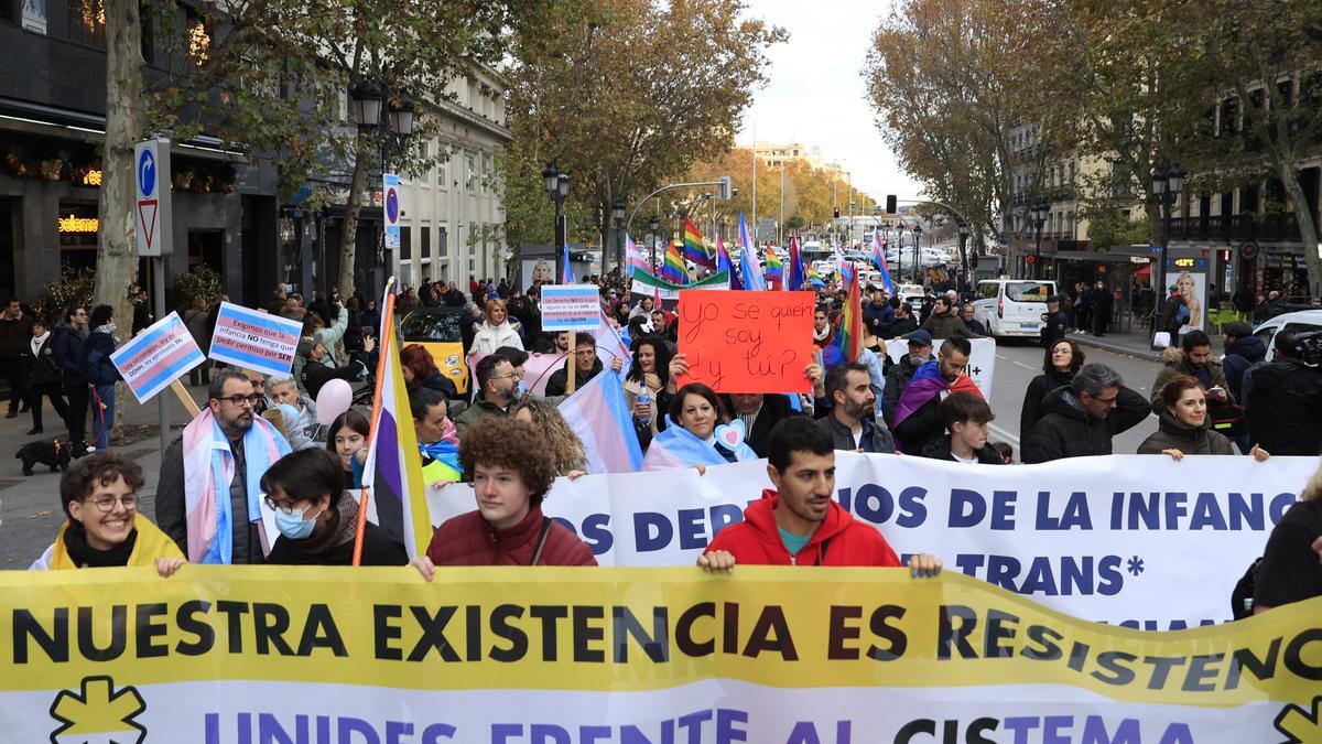 Unas 600 personas piden la implantación de Ley trans y rechazan las enmiendas del PSOE