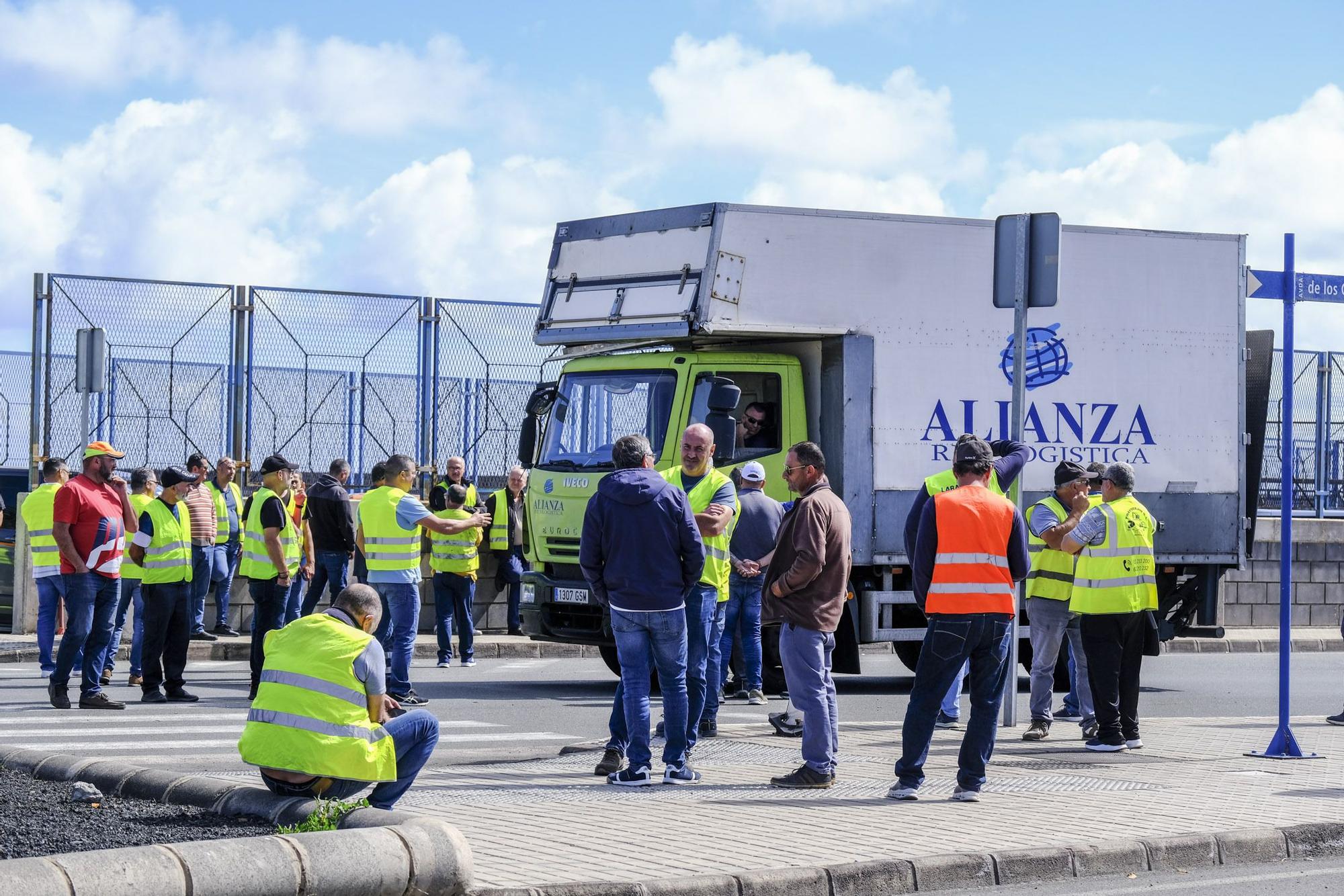 Huelga de transportistas en el Puerto de Las Palmas (27/02/23)