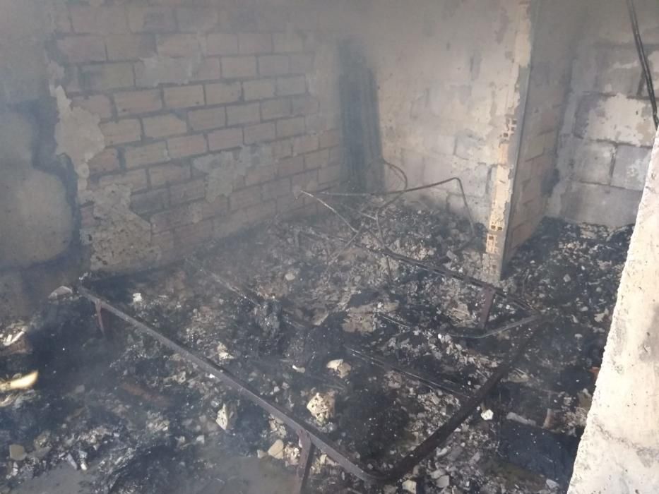 Así quedó el apartamento tras el incendio