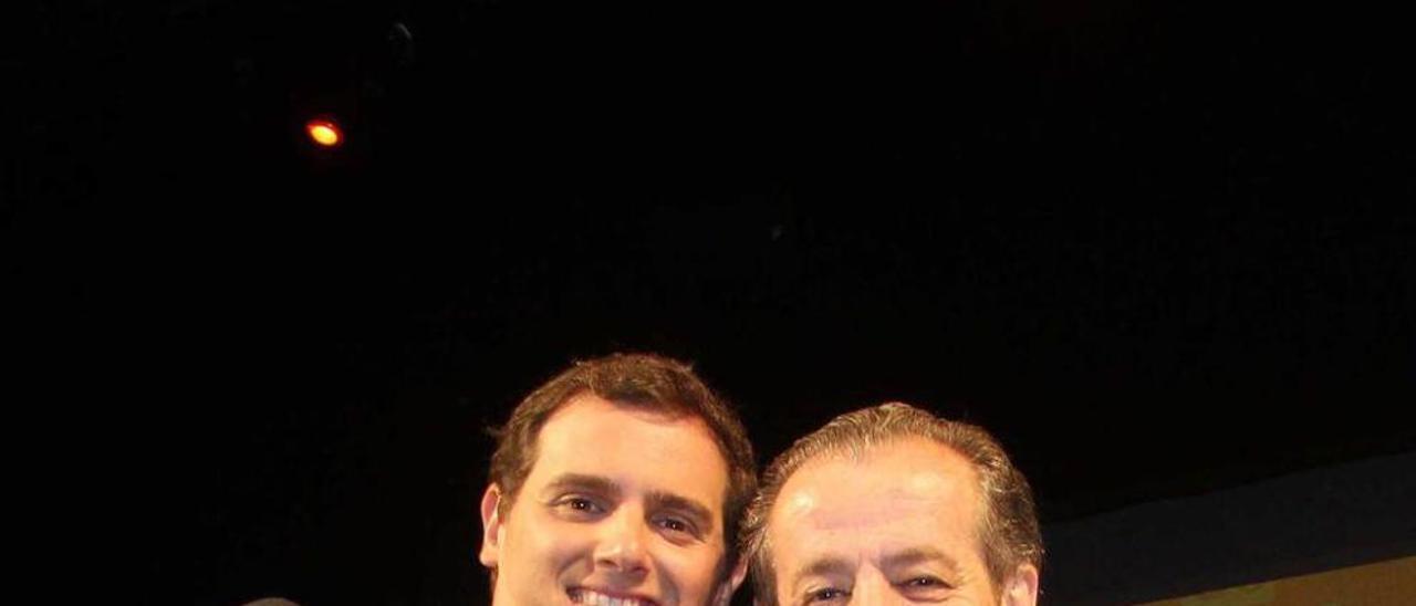 Albert Rivera, a la izquierda, y Nicanor García, ayer, en Madrid.