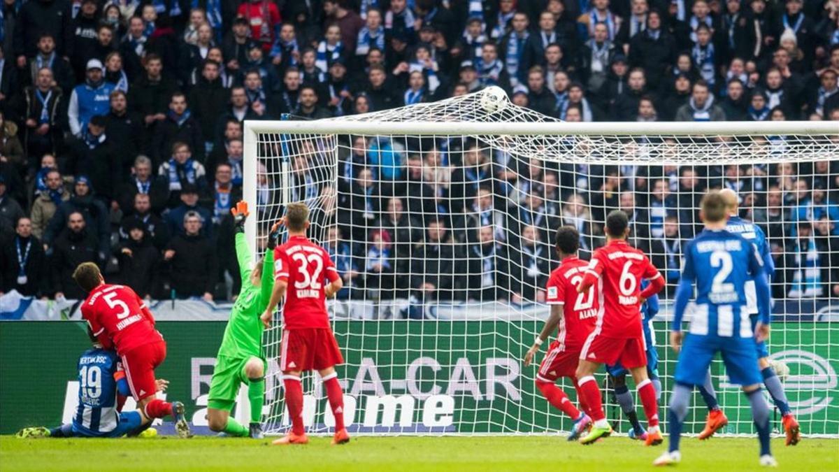 El Bayern no pasa del empate frente al Hertha con un gol 'in extremis'