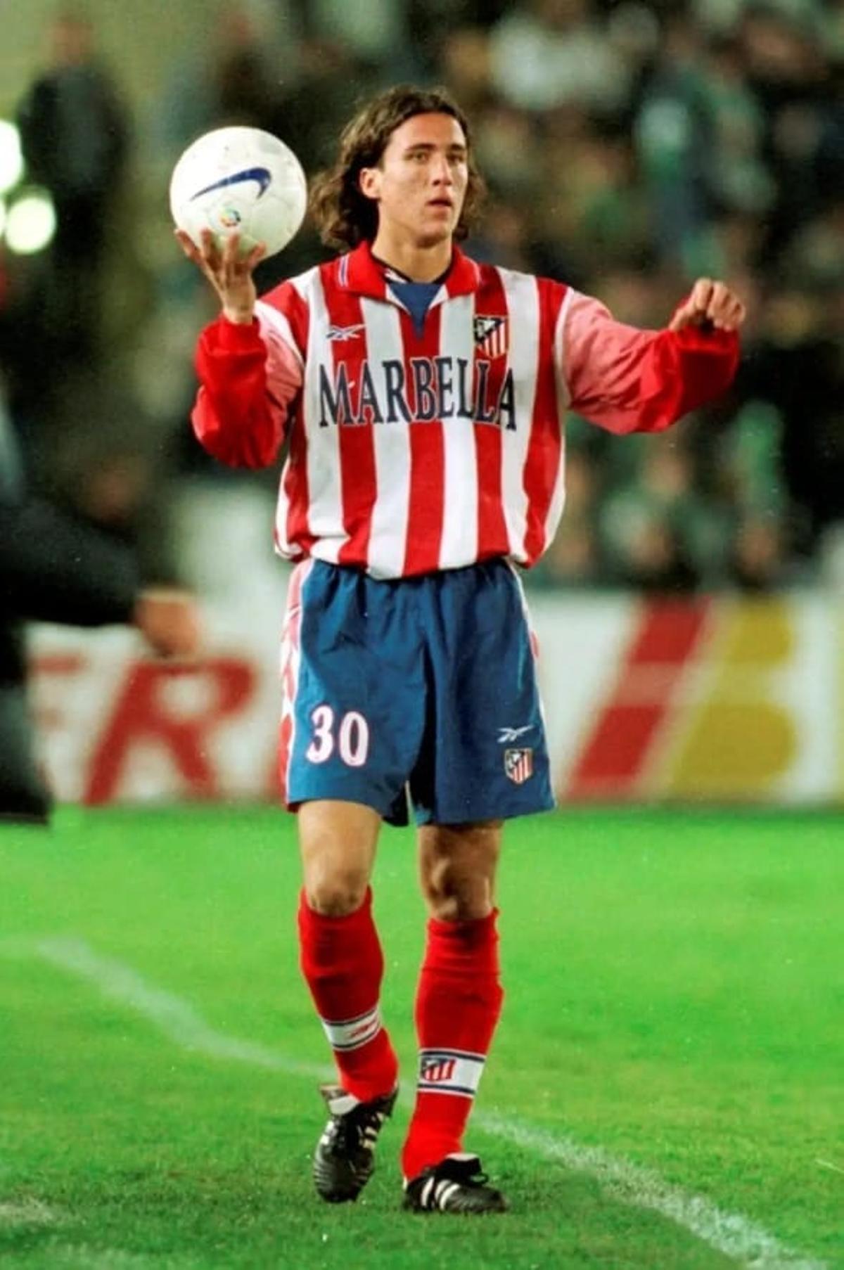 Un joven Gáspar Gálvez en el Atlético de Madrid.