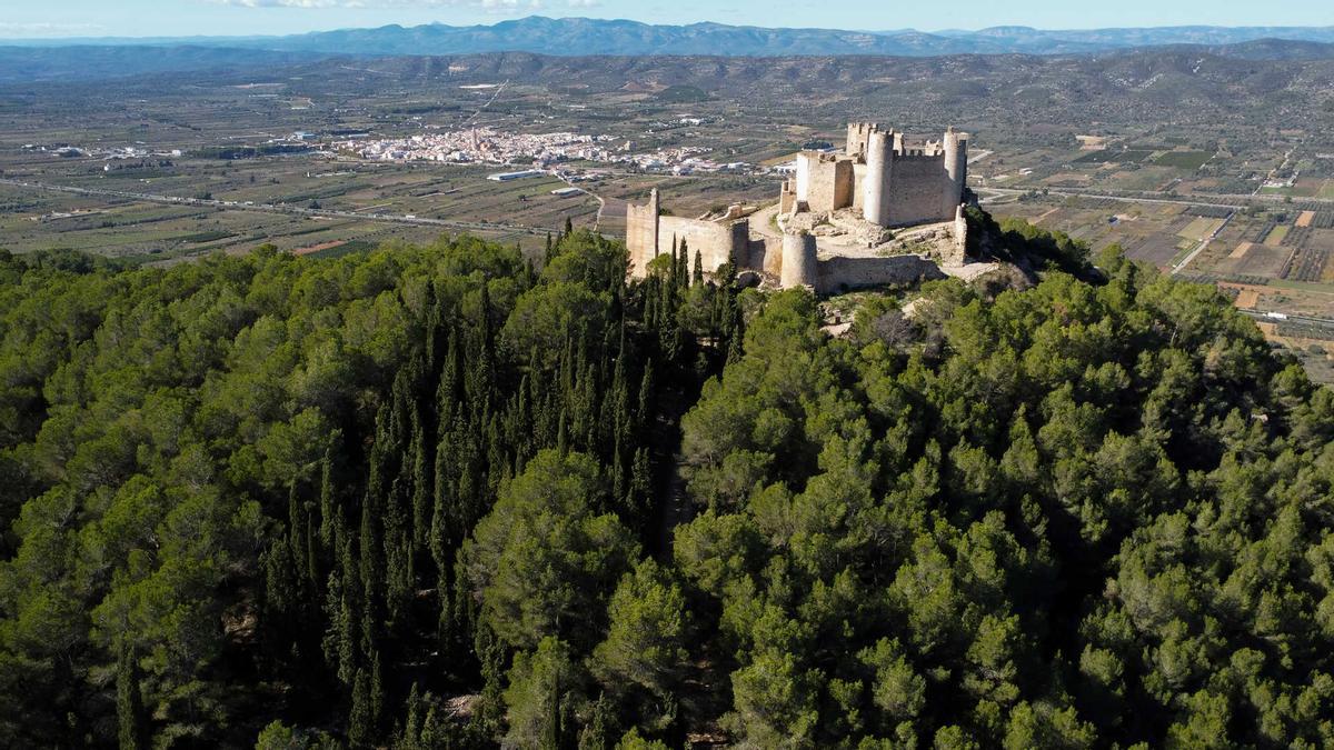 Panorámica aérea del castillo de Xivert.