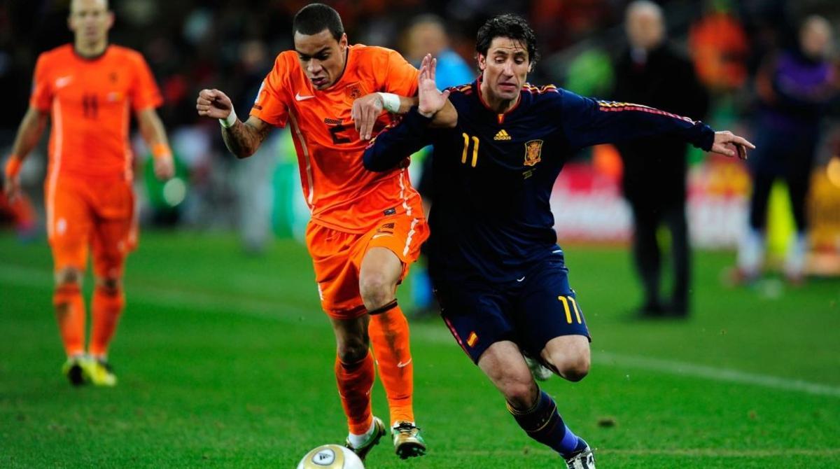 Joan Capdevila, en la final del Mundial 2026 con España siendo jugador del Villarreal.
