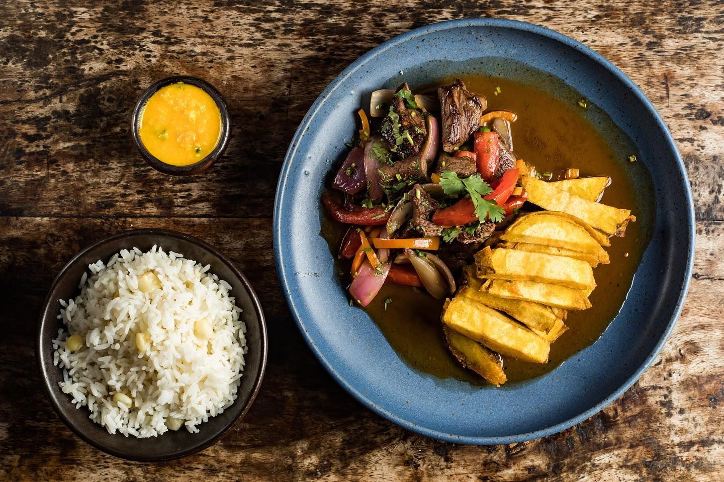 Lomo Saltado del restaurante Huaca Pucllana.