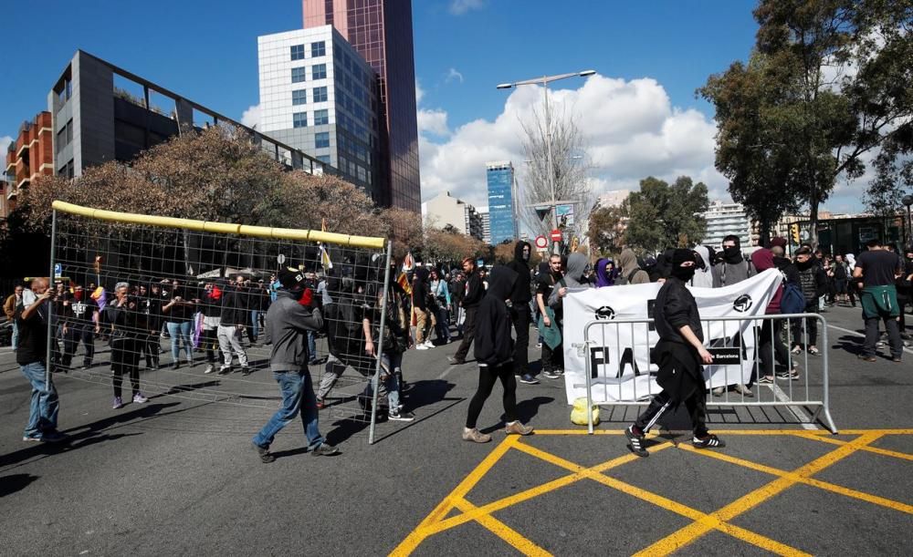 Protesta contra l'acte de VOX a Barcelona