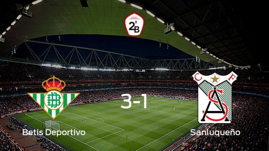 El Betis Deportivo consigue la victoria en casa frente al At. Sanluqueño (3-1)