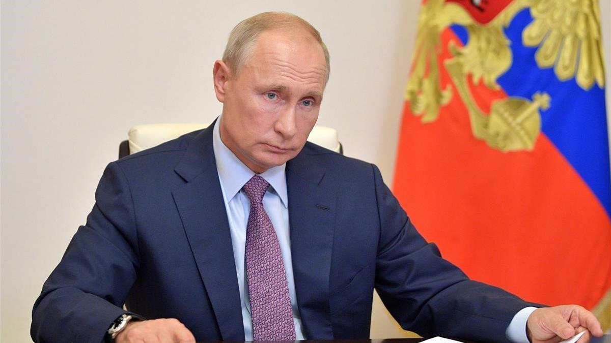 El presidente ruso, Vladímir Putin, este jueves durante una videoconferencia.
