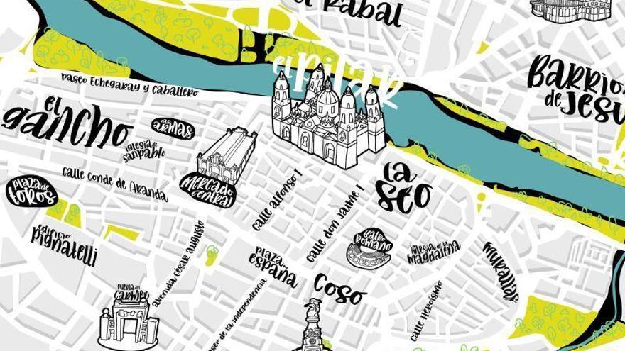 Un mapa digital e interactivo recrea la ciudad de Zaragoza