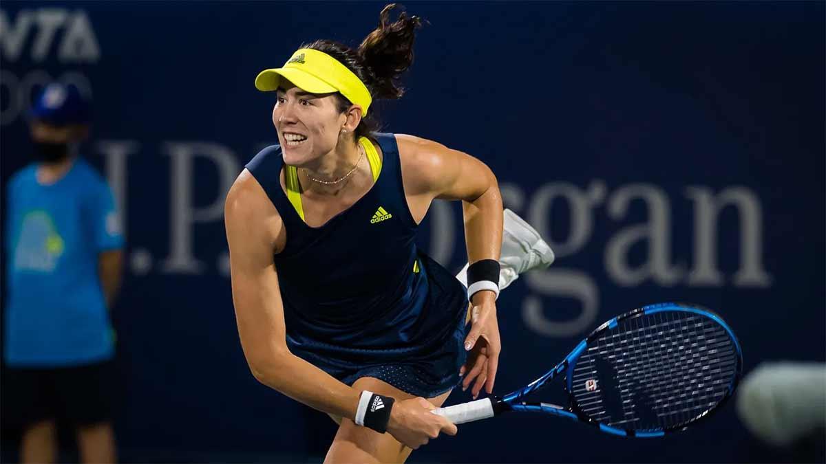 Garbiñe Muguruza, durante un partido.