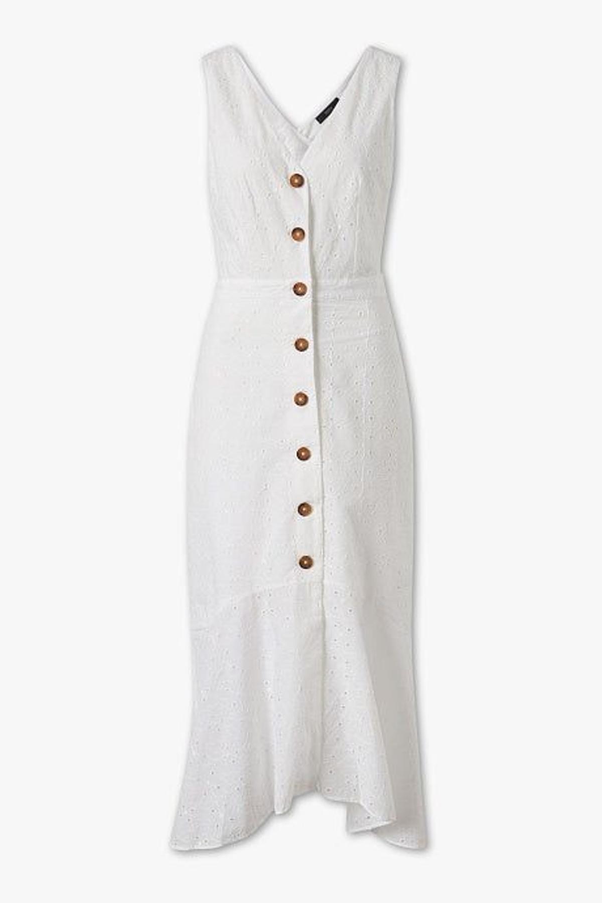 Vestido calado blanco (Precio: 39,90 euros)