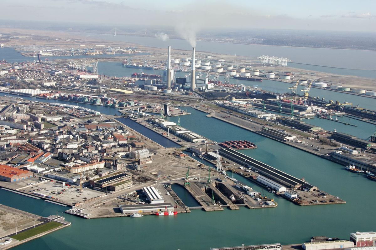Puerto de Le Havre, en una imagen general de las instalaciones.