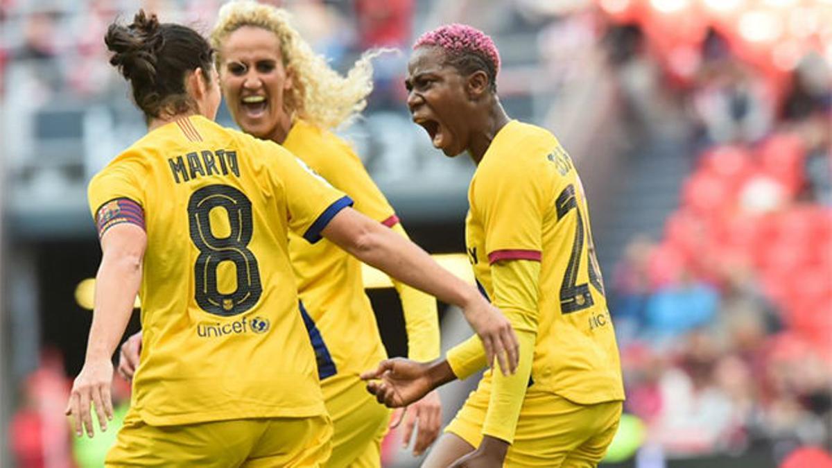Contundente victoria del Barça Femenino en San Mamés