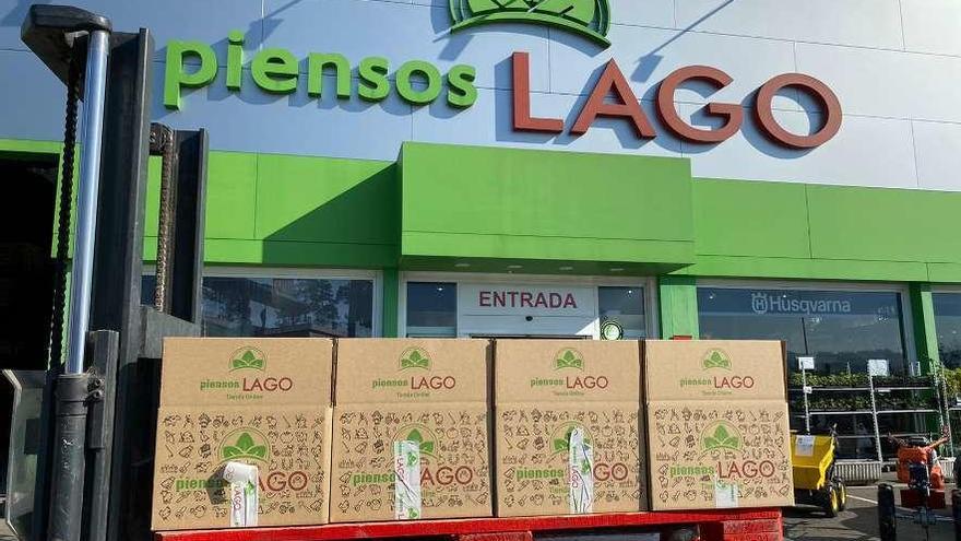 El material que la firma mierense donó a las residencias de mayores de las Cuencas.