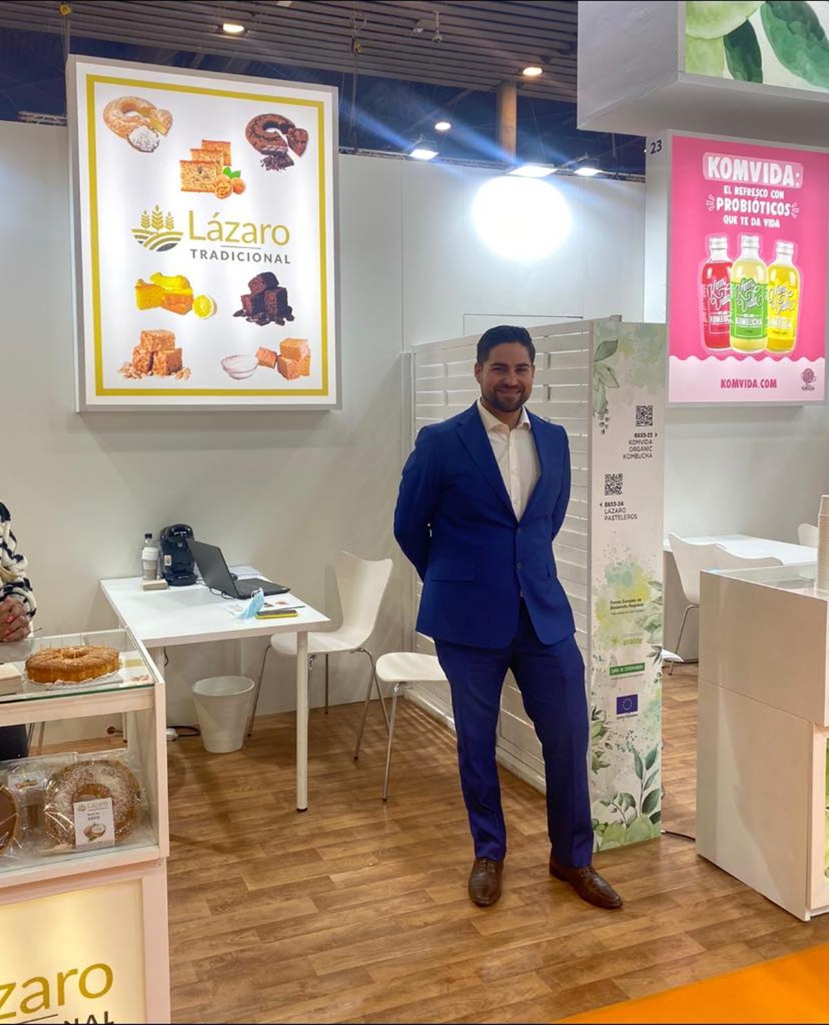 Lázaro Pasteleros recibe el premio Pyme. En la imagen su estand en Alimentaria.