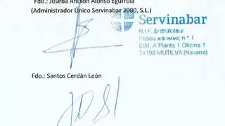 La UCO aporta al juez el contrato firmado por Santos Cerdán de la compra por 6.000 euros del 45% de una empresa de la trama