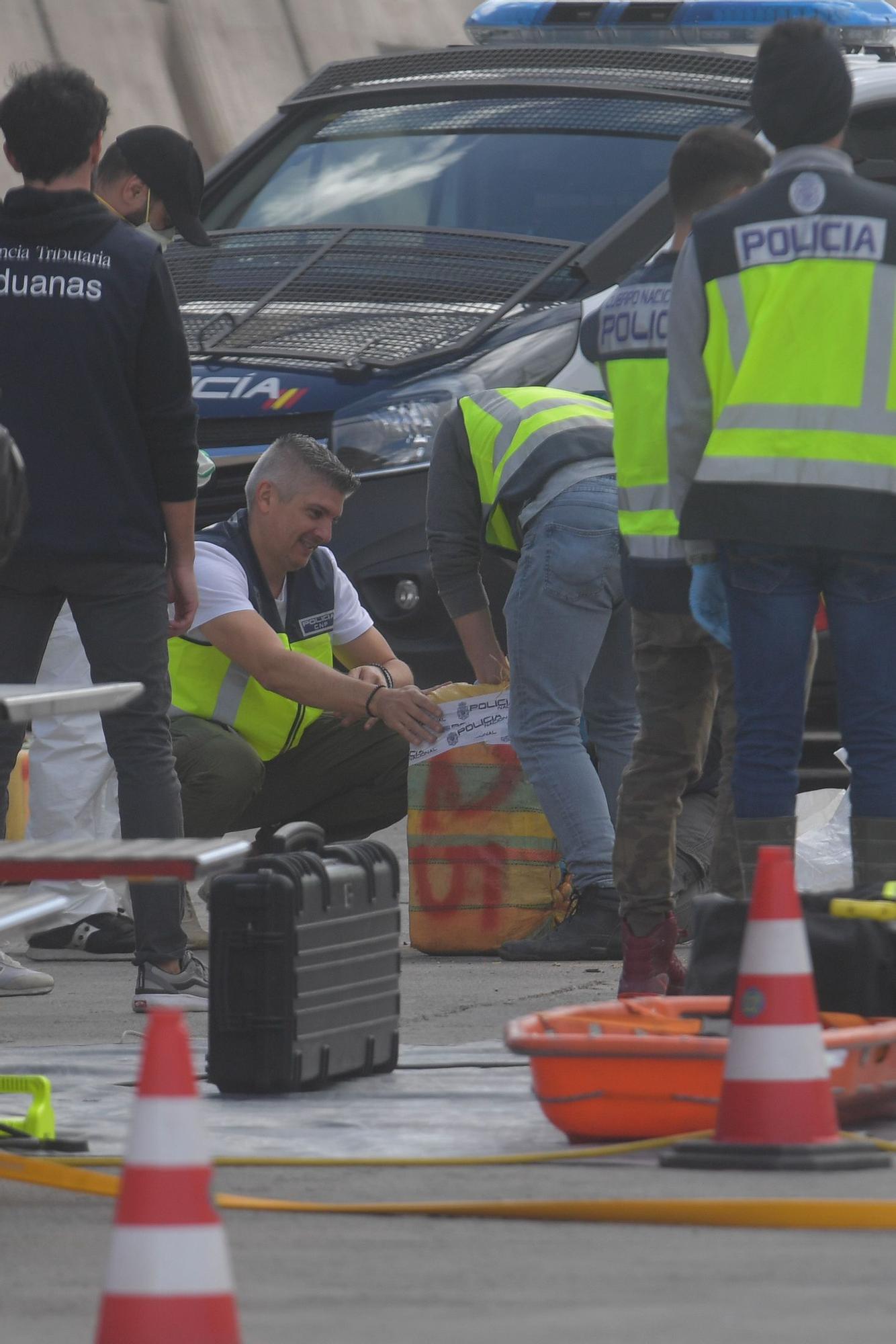 Desembarco de la cocaína del 'Orión 5' en el Puerto de Las Palmas