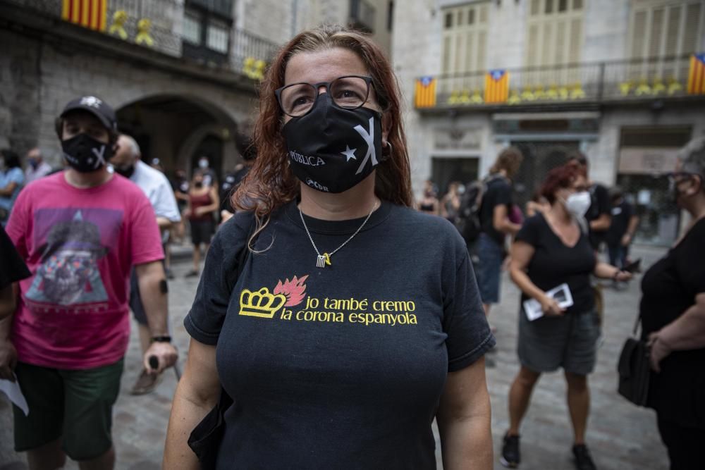 Concentració a Girona en contra de la monarquia