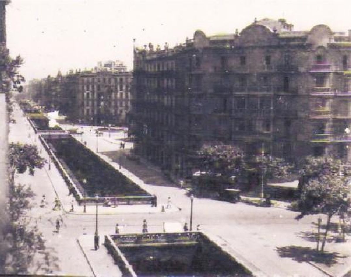 Trinxera del carrer d’Aragó, el 1940.