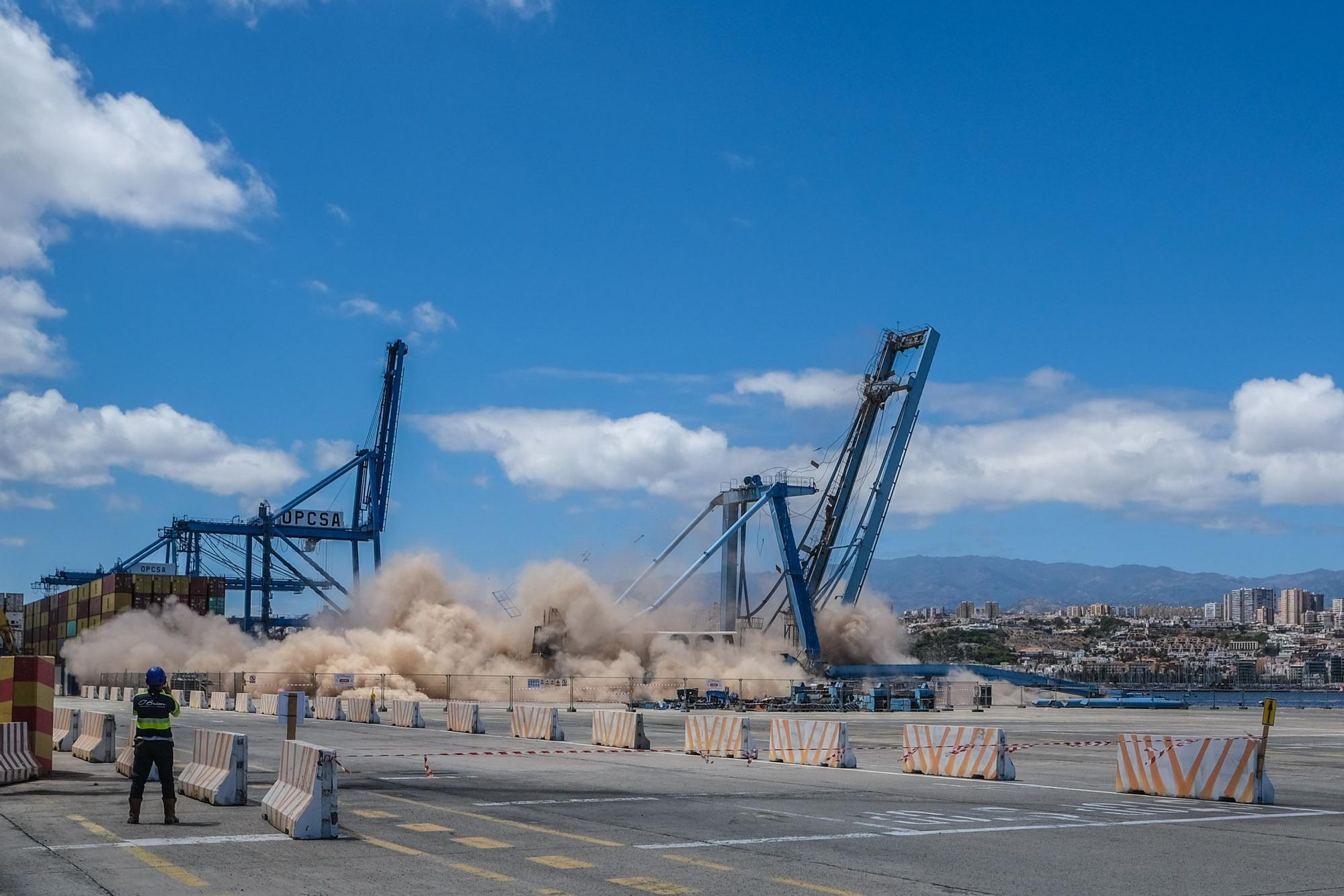 Desmontaje Grúa OPCSA en Puerto de Las Palmas