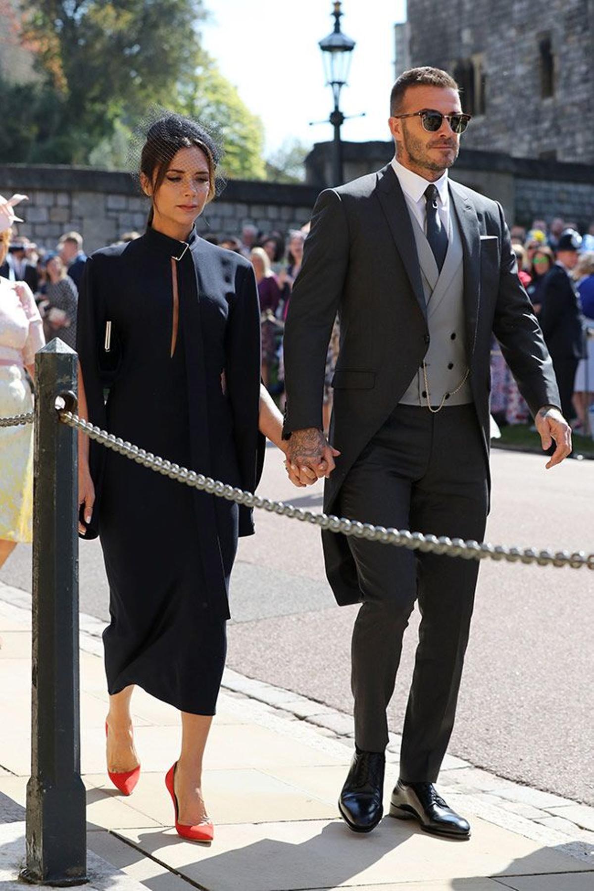 David y Victoria Beckham de la mano