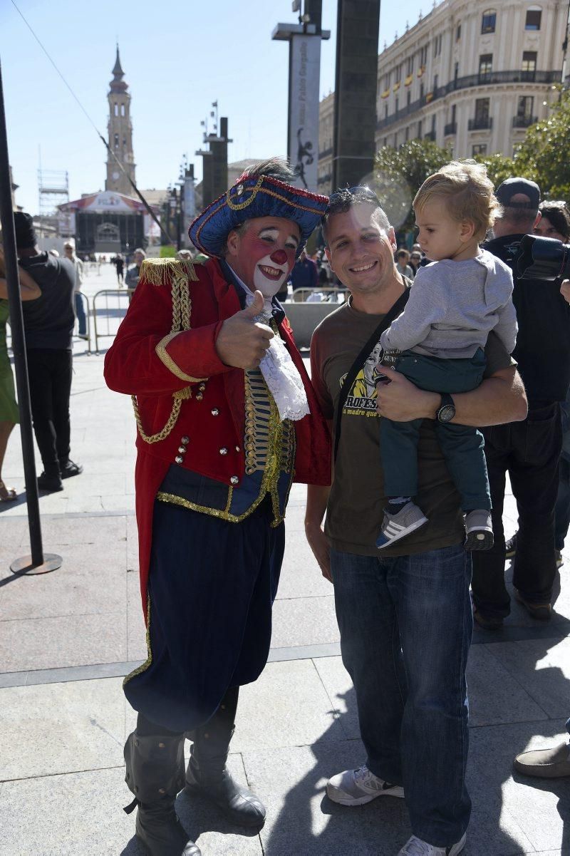 Circo italiano en la Plaza del Pilar