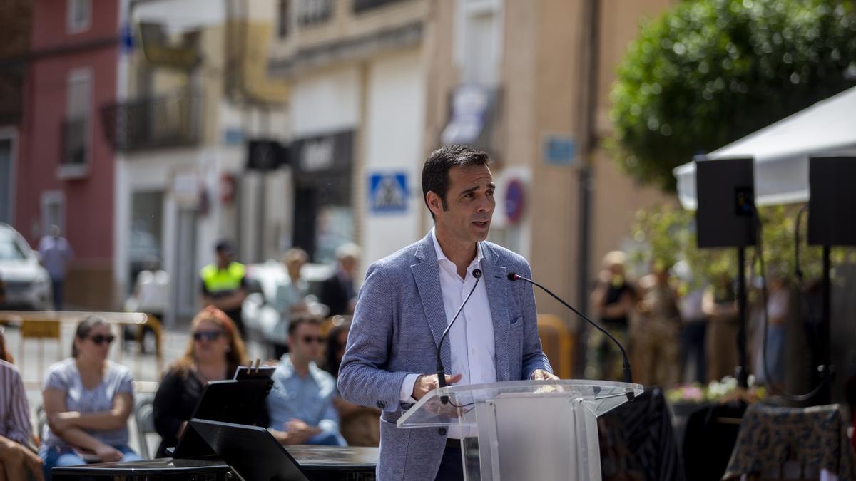 Diego Blázquez, director general de Memoria Democrática, interviene en el homenaje a Domínguez.